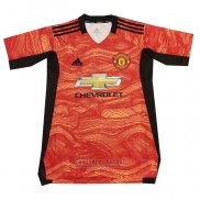 Camiseta Manchester United Portero 2021-2022 Naranja Tailandia