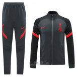 Chandal de Chaqueta del Liverpool 2020-2021 Gris Oscuro