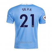 Camiseta Manchester City Jugador Silva 1ª 2020-2021