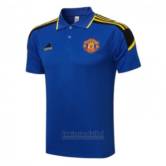 Camiseta Polo del Manchester United 2021-2022 Azul