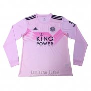 Camiseta Leicester City 2ª Manga Larga 2019-2020 Rosa