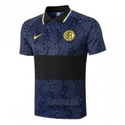 Camiseta Polo del Inter Milan 2020-2021 Azul y Negro
