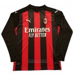 Camiseta AC Milan 1ª Manga Larga 2020-2021