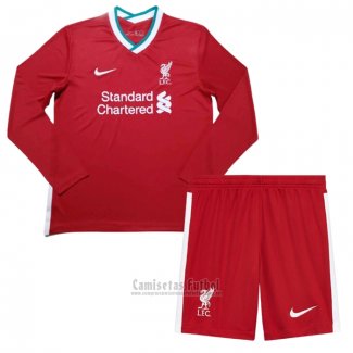 Camiseta Liverpool 1ª Manga Larga Nino 2020-2021