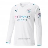 Camiseta Manchester City 2ª Manga Larga 2021-2022